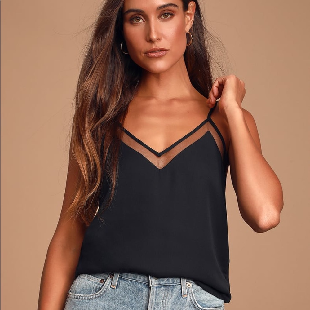 SWEET FLING BLACK MESH TANK TOP
LULUS